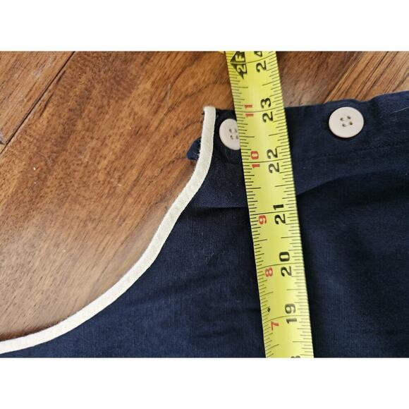 Lemon Grass Linen Blend Nautical Themed Bib Dress Women's Size 18/20 Sailboat - Picture 5 of 8